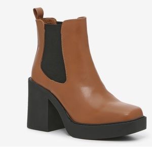 Mia Dru Platform Bootie - cognac colorway
